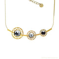 Collier Femme Trio Flocon de Neige - Pierre Naturelle & Acier 316L