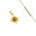 Collier Étoile Pierre Naturelle Œil de Tigre – Acier Inoxydable