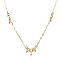 Collier Rhodonite – Chaîne Acier inoxydable Doré