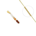 Collier Acier Inoxydable Pierres Naturelles Cristal Cornaline Jaspe Rouge 3mm