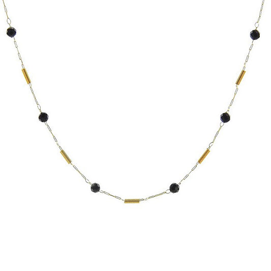Collier Femme Acier Pierre Naturelle Agate & Breloques