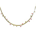 Collier Ras de Cou Acier Inoxydable Rose