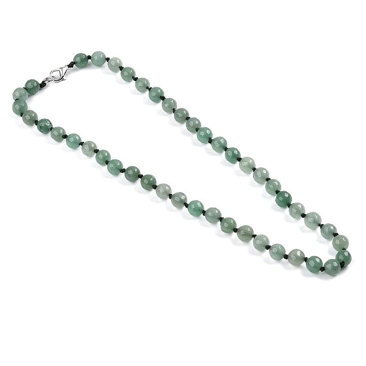 Collier Acier Inoxydable Pierre Naturelle Aventurine 8mm