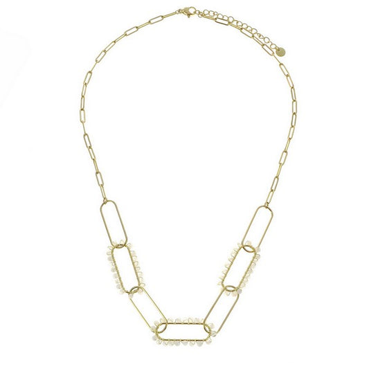 Collier Acier Inoxydable Pierres Naturelles Pierre de Lune