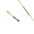 Collier Acier Inoxydable Cristal & Améthyste – Pierre Naturelle