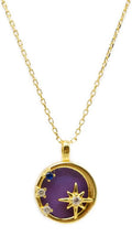 Collier Argent 925 Améthyste & Etoiles - Plaqué Or