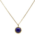 Collier Argent 925 Lapis Lazuli Ronde - Plaqué Or
