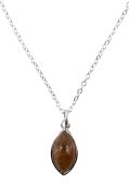 Collier Argent 925 «Larme Argentée» – Grenat