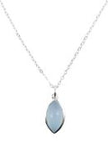 Collier Argent 925 «Larme Argentée» – Aigue-Marine