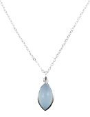 Collier Argent 925 «Larme Argentée» – Aigue-Marine