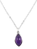 Collier Argent 925 «Larme Argentée» – Améthyste