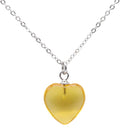Collier Argent 925 Citrine Cœur