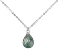Collier Argent 925 Agate Mousse Goutte