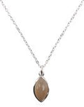 Collier Argent 925 'Larme Argentée' - Pierre de Soleil