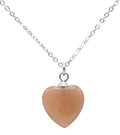 Collier Argent 925 Pierre de Soleil Cœur