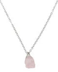 Collier Argent 925 'Cristal Sauvage' - Quartz Rose