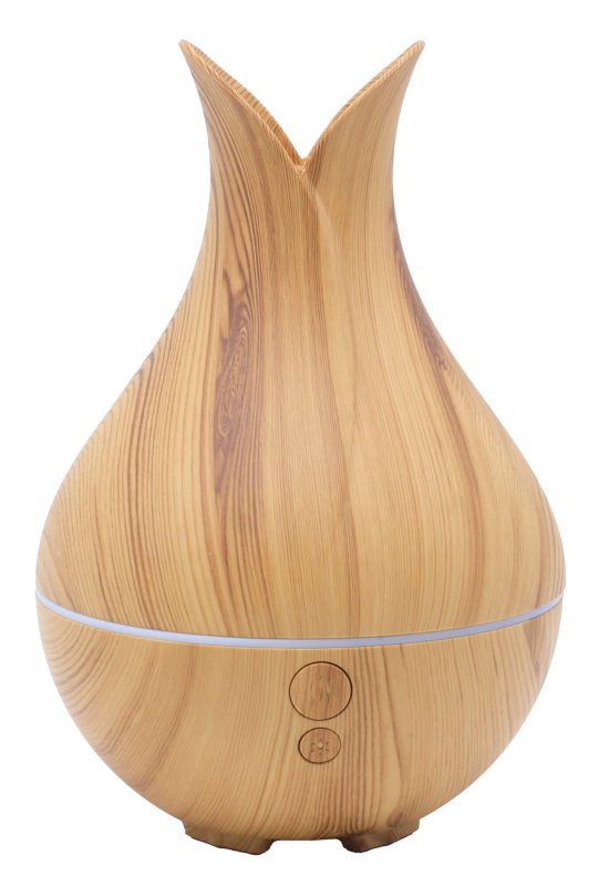 Diffuseur d'Huiles Essentielles – Vase Bois 19cm