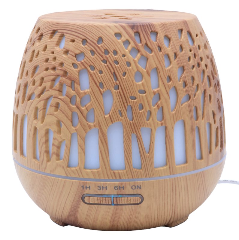 Diffuseur d'Huiles Essentielles Bois – Forêt Cylindre 17cm