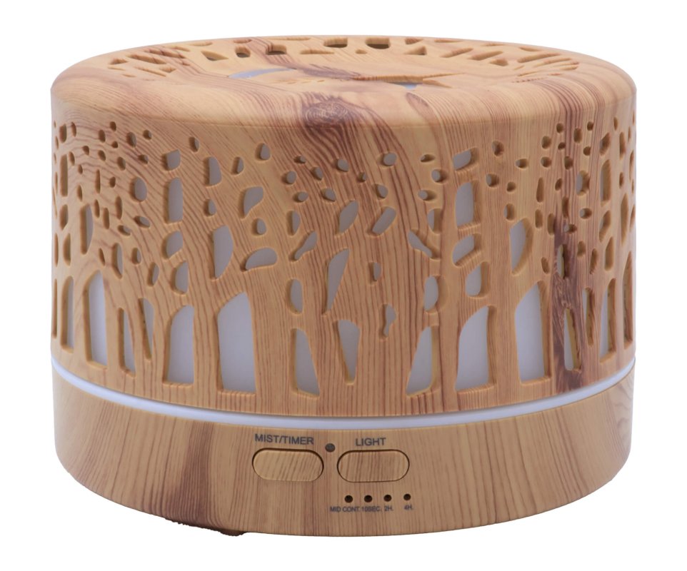 Diffuseur d'Huiles Essentielles Bois – Forêt Rond 16cm