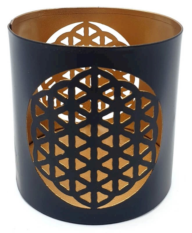 Bougeoir Métal Fleur de Vie 9cm