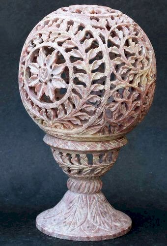 Bougeoir Pierre Globe Étoile 16cm