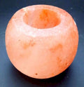 Bougeoir Cristaux de Sel Rond Poli