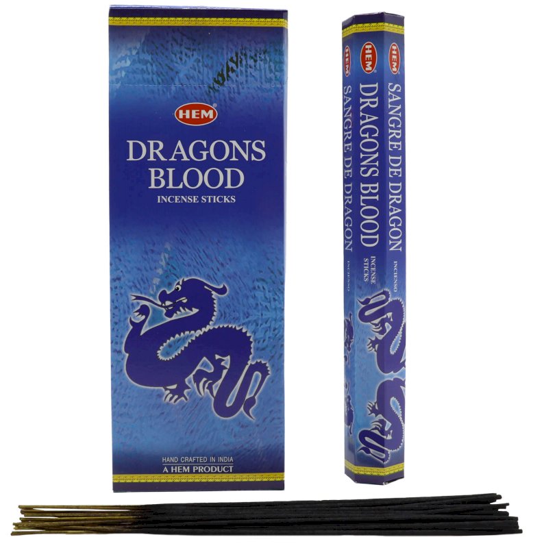 Encens HEM Sang de Dragon Bleu - Boîte de 6 paquets de 20g