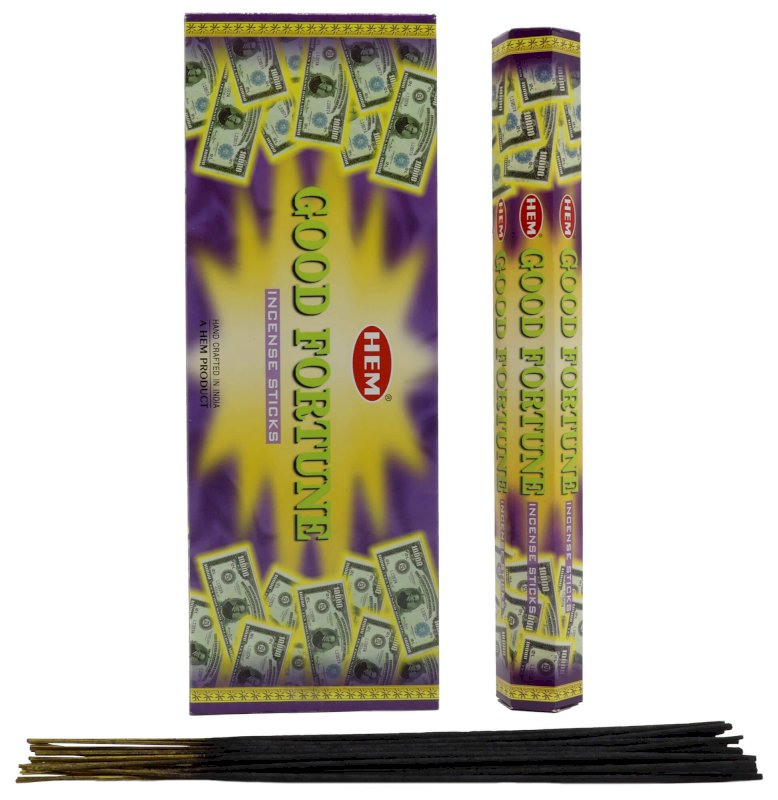 Encens HEM Good Fortune - Boîte de 6 paquets de 20g
