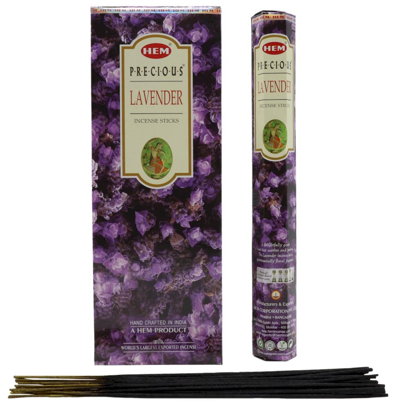 Encens HEM Precious Lavender - Boîte de 6 paquets de 20g