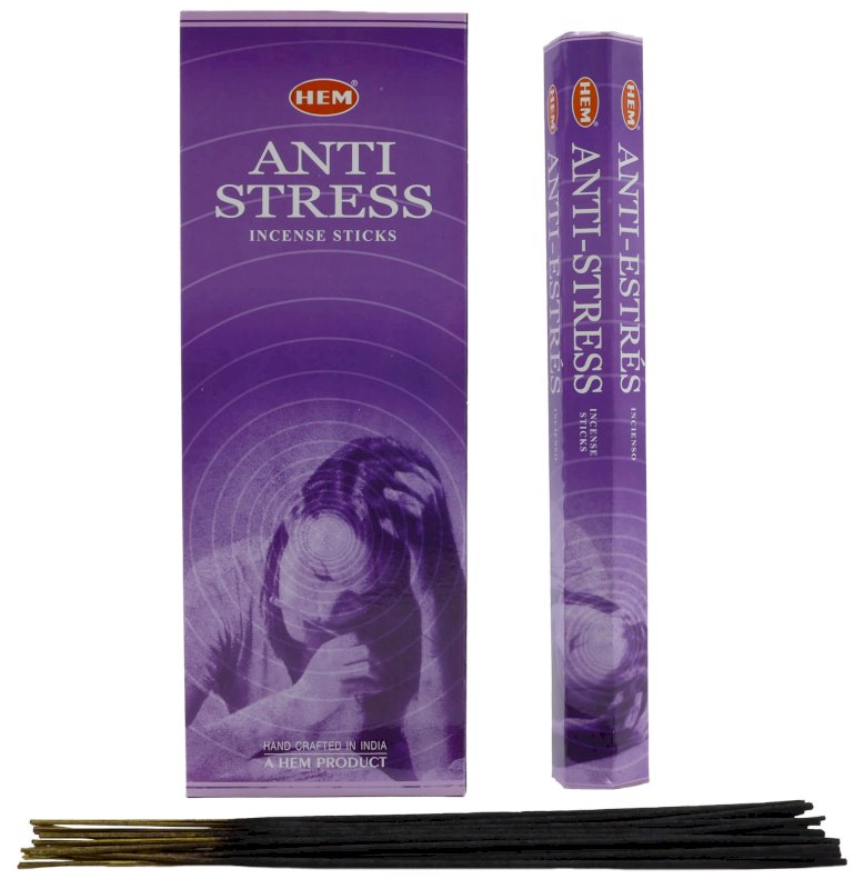 Encens HEM Anti-Stress - Boîte de 6 paquets de 20g