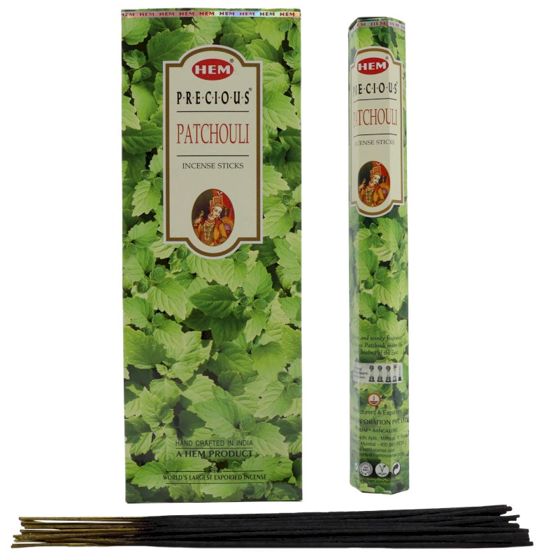 Encens HEM Precious Patchouli - Boîte de 6 paquets de 20g