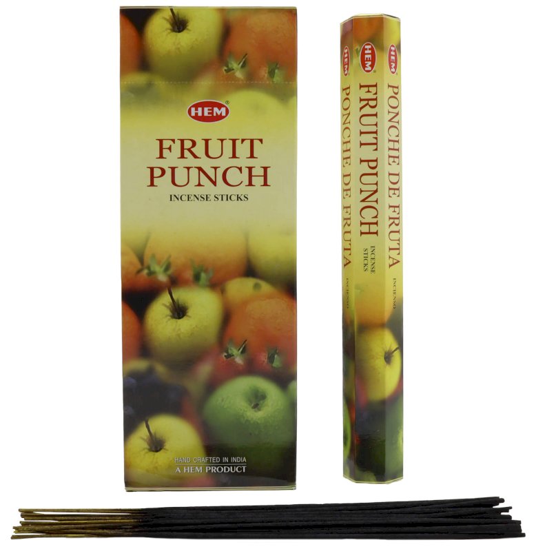 Encens HEM Fruit Punch - Boîte de 6 paquets de 20g