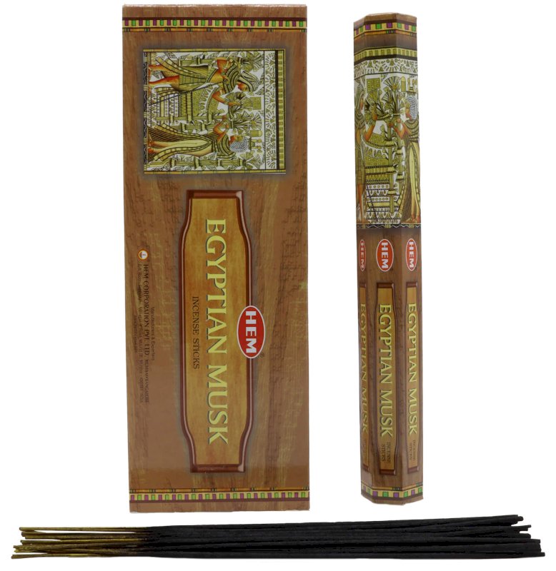 Encens HEM Musc Egyptien - Boîte de 6 paquets de 20g