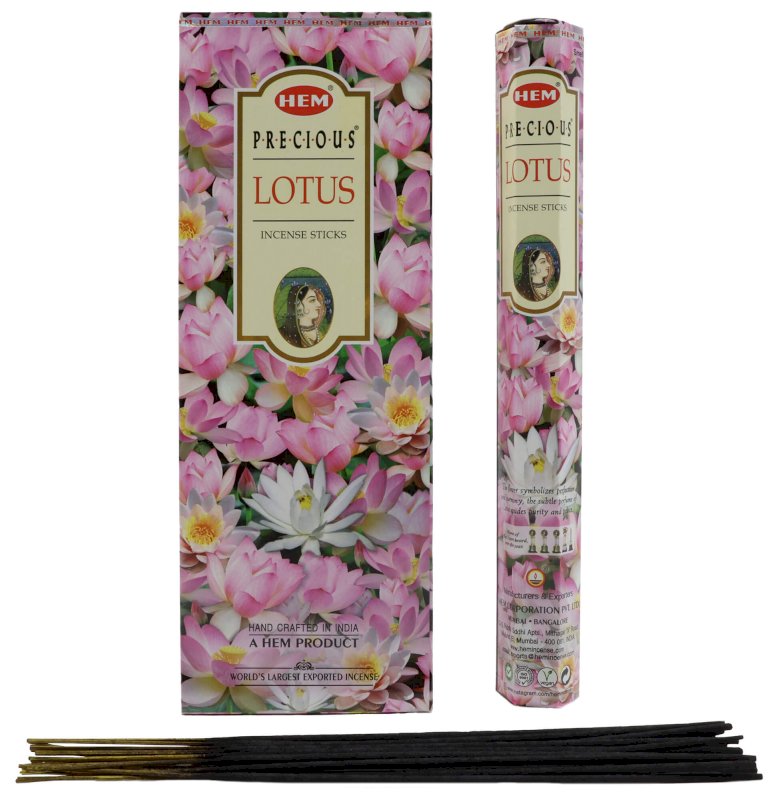 Encens HEM Precious Lotus - Boîte de 6 paquets de 20g