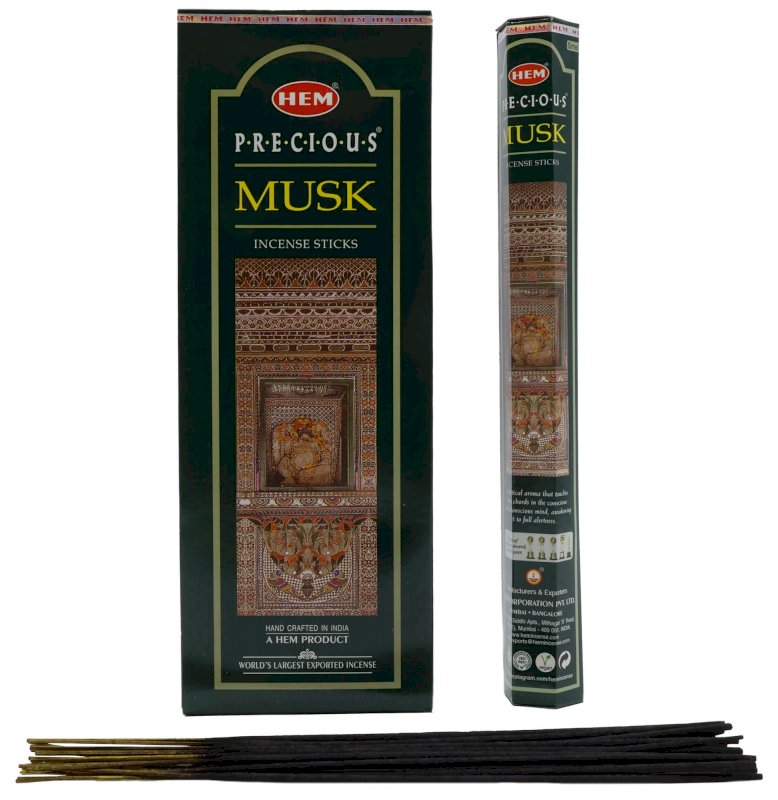 Encens HEM Precious Musk - Boîte de 6 paquets de 20g