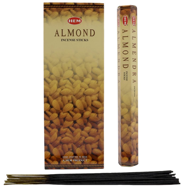 Encens HEM Amandes - Boîte de 6 paquets de 20g