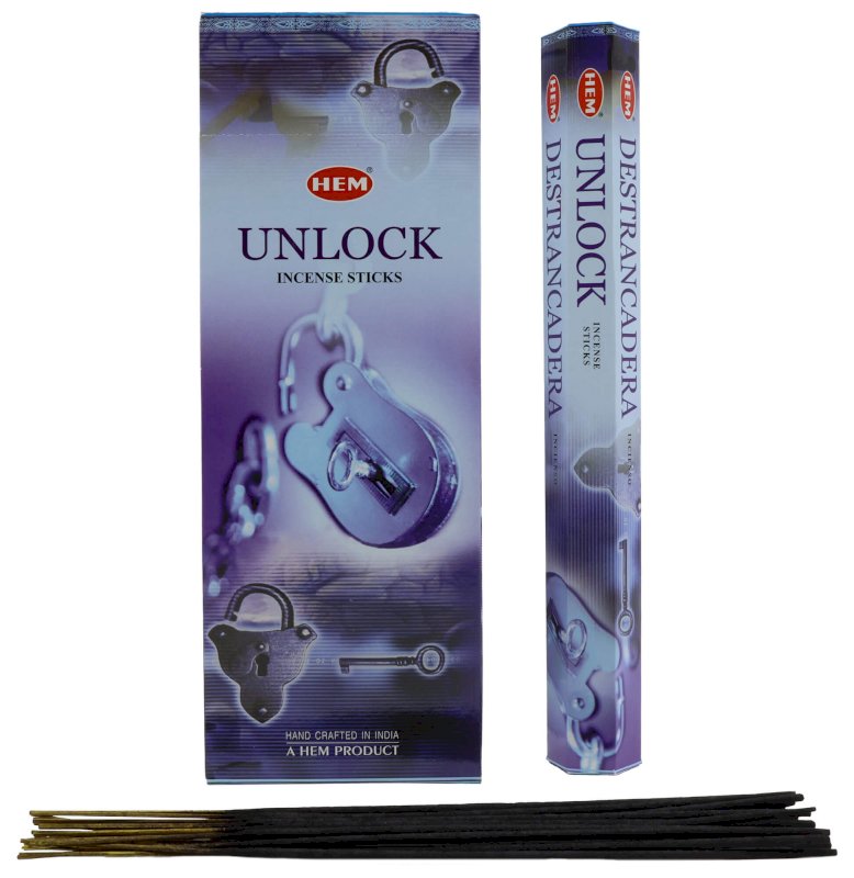 Encens HEM Unlock - Boîte de 6 paquets de 20g