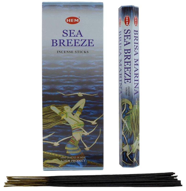 Encens HEM Brise Marine - Boîte de 6 paquets de 20g