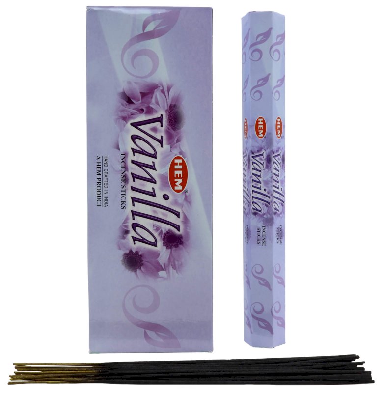 Encens HEM Vanille - Boîte de 6 paquets de 20g