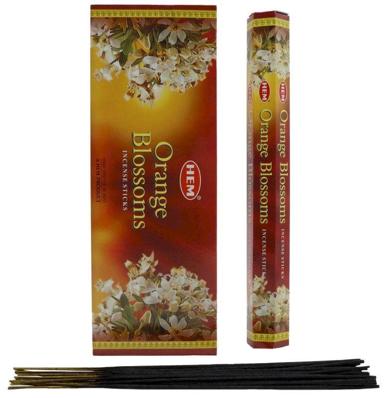 Encens HEM Fleur d'Oranger - Boîte de 6 paquets de 20g