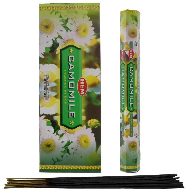 Encens HEM Camomille - Boîte de 6 paquets de 20g