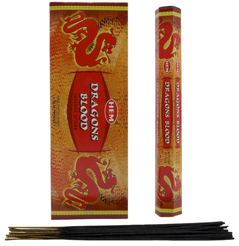 Encens HEM Sang de Dragon - Boîte de 6 paquets de 20g