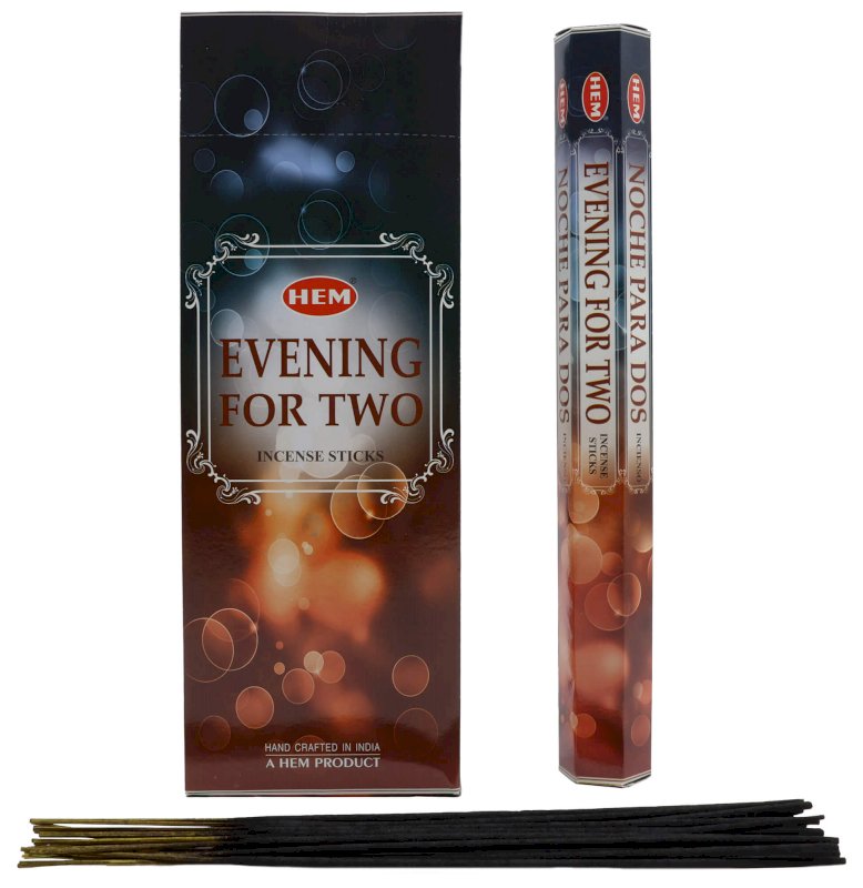 Encens HEM Evening For Two - Boîte de 6 paquets de 20g