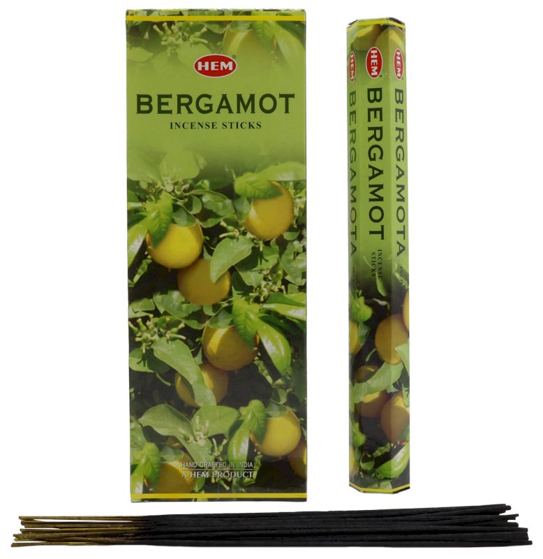 Encens HEM Bergamotte - Boîte de 6 paquets de 20g