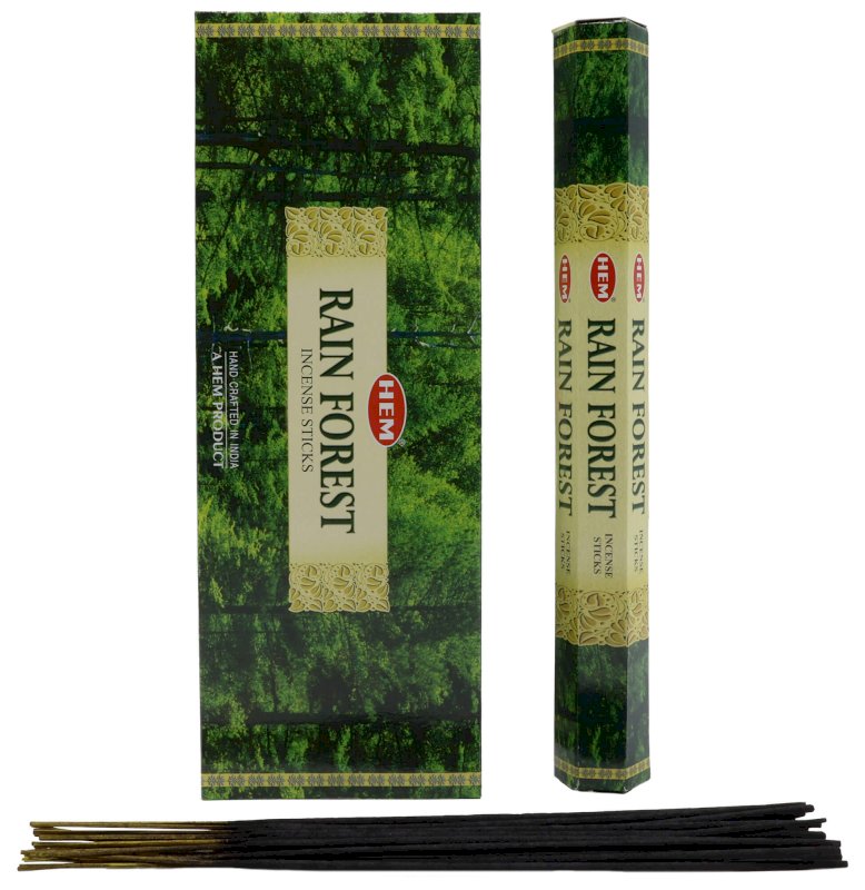 Encens HEM Rain Forest - Boîte de 6 paquets de 20g