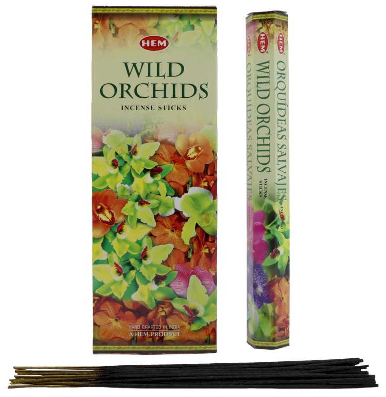 Encens HEM Orchidée Sauvage - Boîte de 6 paquets de 20g