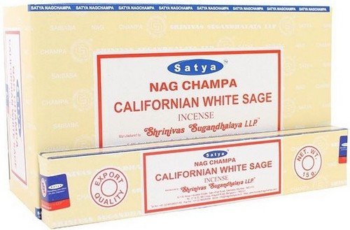 * Encens Satya Sauge Blanche Californienne – Boîte de 12 Paquets de 15g | Smudging & Purification Puissante
