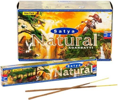 * Encens Satya Natural – Boîte 12 x 15g | 100% Naturel, Pur & Éco-Responsable