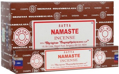 * Encens Satya Namaste – Boîte 12 x 15g | Gratitude, Harmonie & Yoga