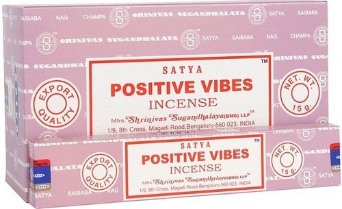 * Encens Satya Positive Vibes – Boîte 12 x 15g | Énergie Positive, Joie & Abondance
